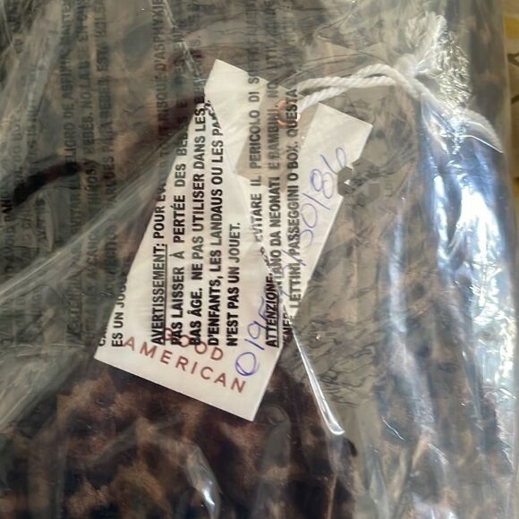 NWT Good American DayNight Wrap Dress in Sepia Leopard size 1 (small) - Picture 8 of 9